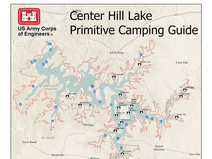 Center Hill Lake Primitive Camping Areas