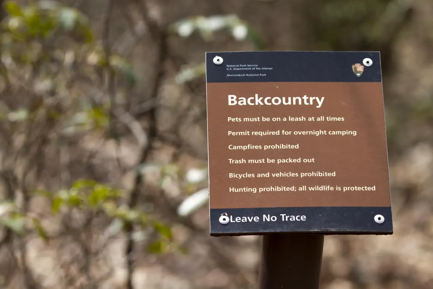 Shenandoah National Park Backcountry Permits