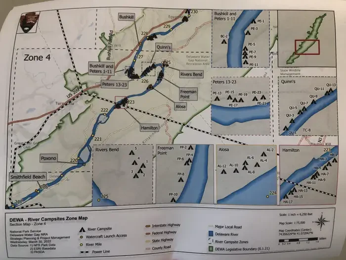 Middle Delaware National Scenic & Recreational River Primitive Campsites