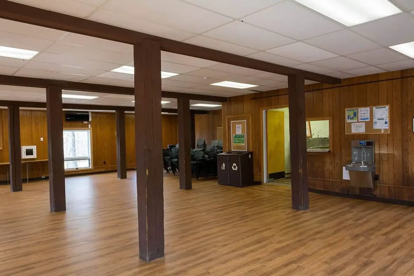 Dorms, Gym, Dining Hall