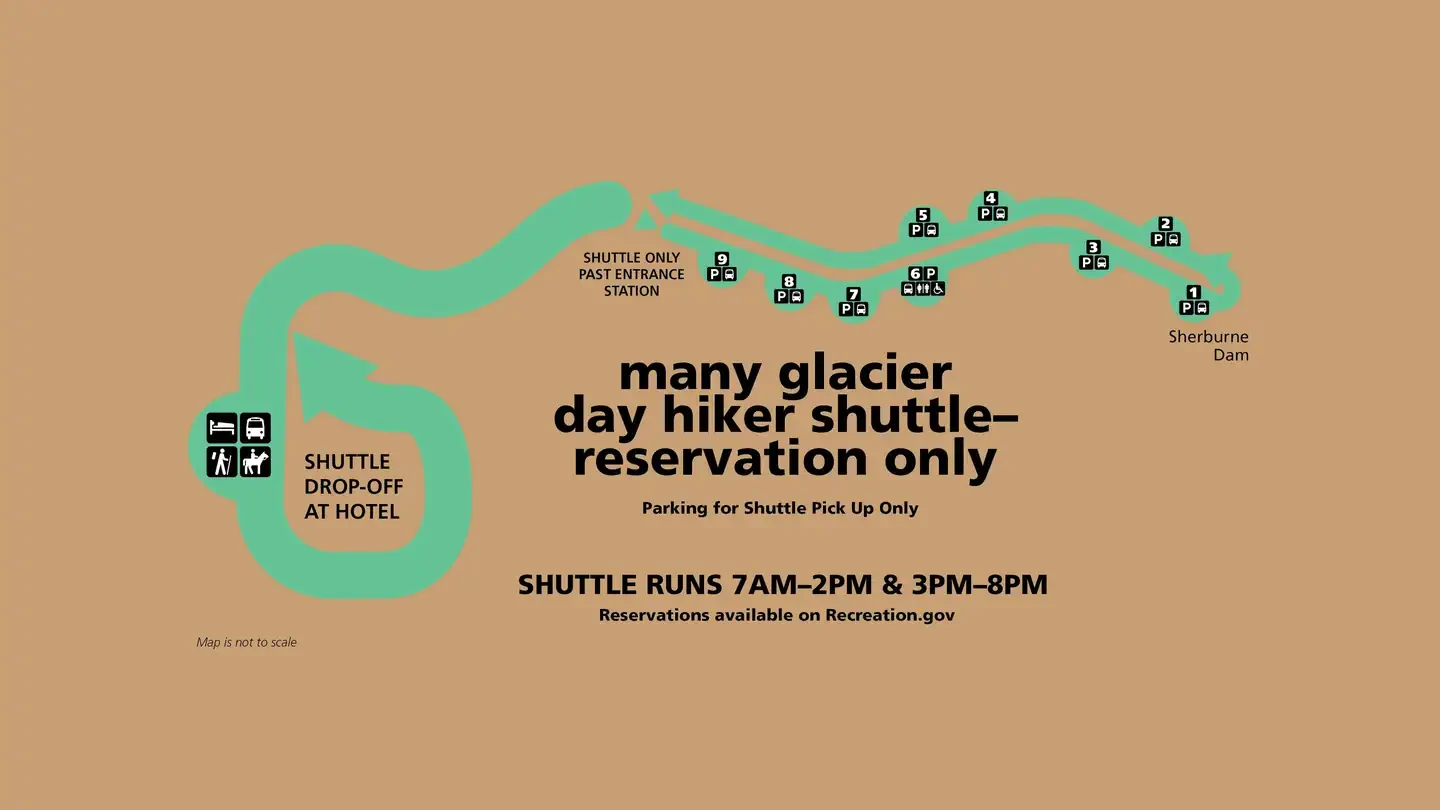 Glacier National Park Many Glacier Hiker Shuttle Tickets