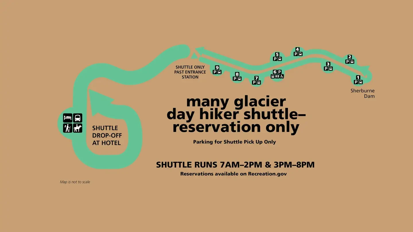 Glacier National Park Many Glacier Hiker Shuttle Tickets